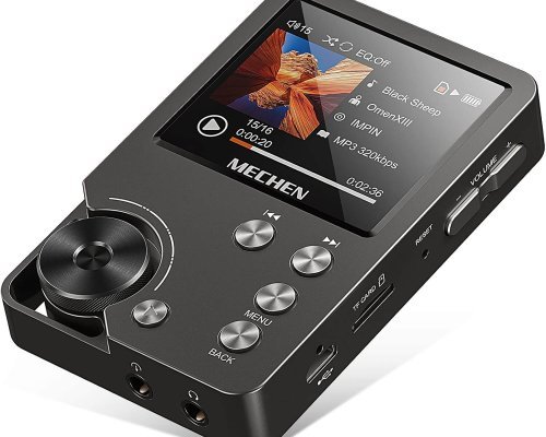 MP3 Player, MECHEN Lossless DSD High Resolution Portable Digital Audio Music Player with 64GB Memory Card, DAC HiFi Lossless Audio Player，Support up to 256GB (Gray)