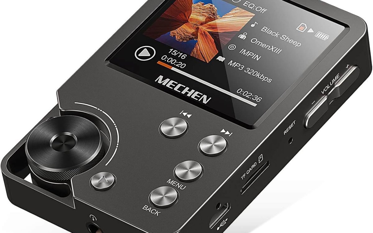 MP3 Player, MECHEN Lossless DSD High Resolution Portable Digital Audio Music Player with 64GB Memory Card, DAC HiFi Lossless Audio Player，Support up to 256GB (Gray)