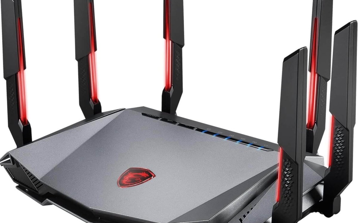 MSI RadiX AXE6600 WiFi 6E Tri-Band Gaming Router - Fast WLAN up to 6600 Mbps (6GHz, 5GHz, 2.4GHz Wireless)