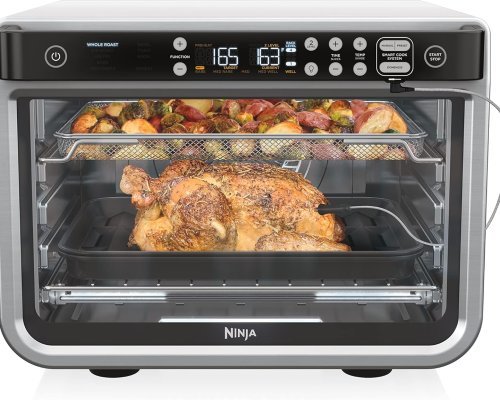 Ninja DT251 Foodi 10-in-1 Smart XL Air Fry Oven, Bake, Broil, Toast, Roast, Digital Toaster, Thermometer, True Surround Convection up to 450°F, includes 6 trays & Recipe Guide