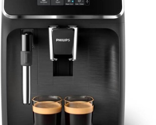 Philips 2200 Series EP2220/10 Fully Automatic Coffee Machine, 2 Coffee Specialities, Black/Brushed