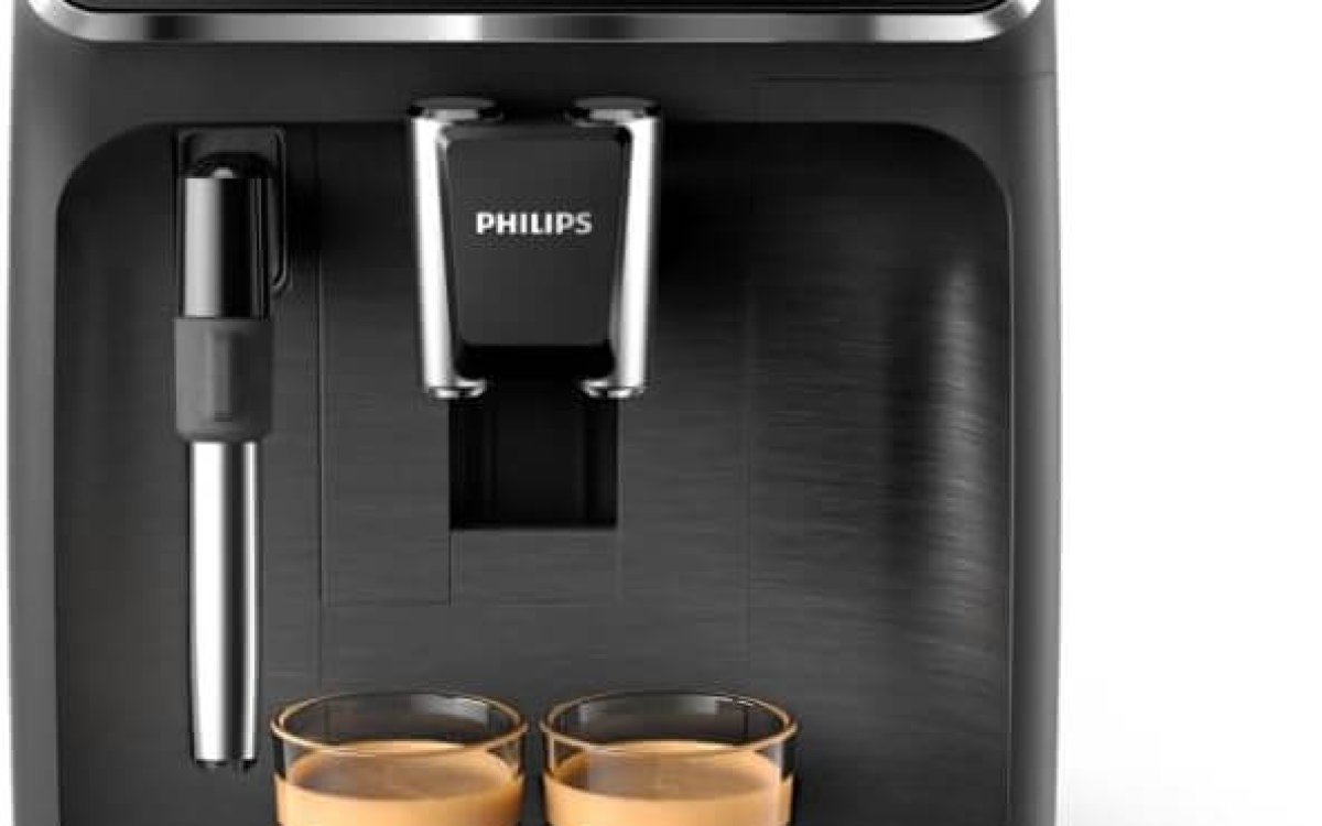 Philips 2200 Series EP2220/10 Fully Automatic Coffee Machine, 2 Coffee Specialities, Black/Brushed