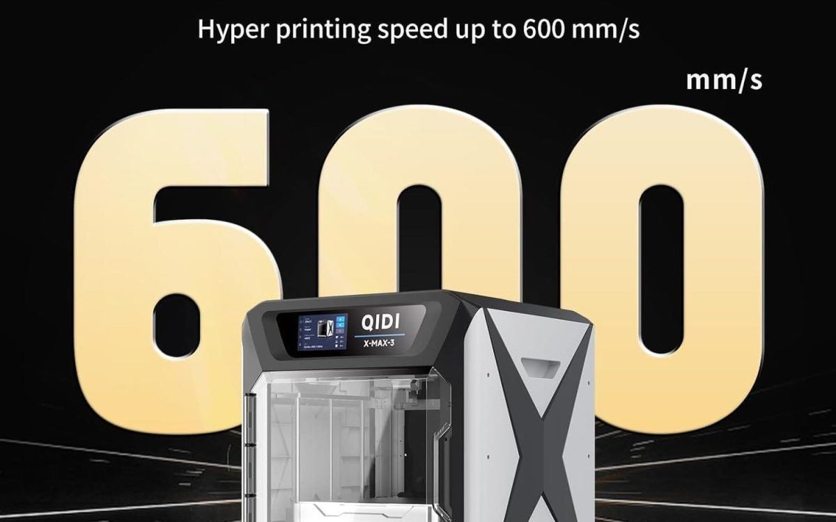 QIDI MAX3 3D Printer, High-Speed Large Size 3D Printers, 600mm/s Fast Print, Fully Auto Leveling, 65℃ Chamber Heat, All-Around & High Precision Industrial Grade, Large Printing Size 12.8×12.8×12.4"