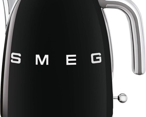 SMEG 50's Retro Style Electric Water Kettle with Automatic Shutoff, Removable Base, and Water Indicator, KLF03BLUS