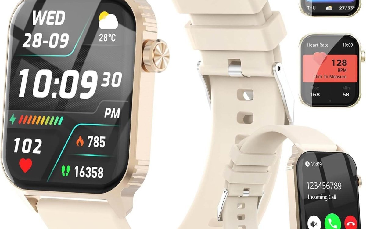 Smart Watches for Women Men, 1.83" HD Smartwatch with 120 Sports Modes, Heart Rate/Sleep Monitor, IP67 Waterproof, Bluetooth Call & Music Control for iPhone/Android 