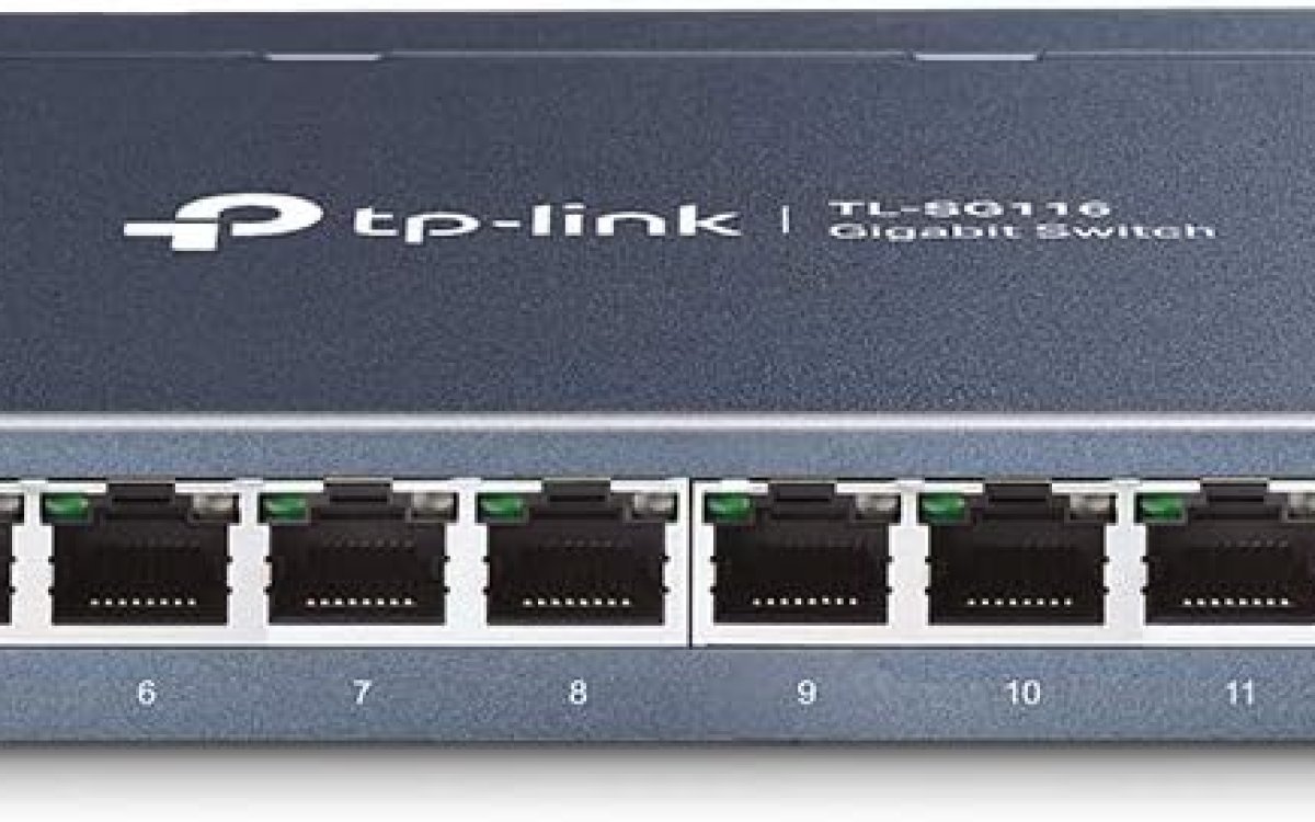TP-Link 16 Port Gigabit Ethernet Network Switch, Desktop/ Wall-Mount, Fanless, Sturdy Metal w/ Shielded Ports, Traffic Optimization