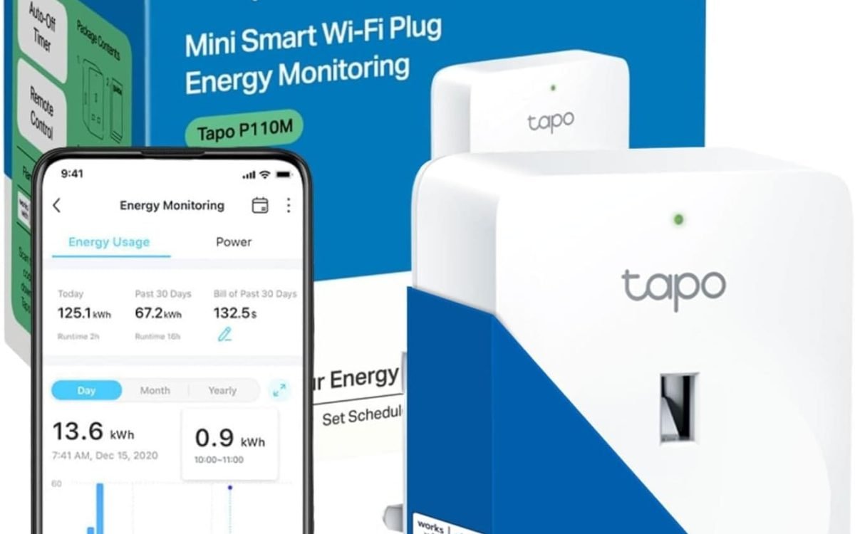 Tapo WiFi App Control Smart Plug, Energy Monitoring & MATTER Compatible Alexa Plug, Works with Alexa, Google, Apple HomeKit, Smart things, Device Sharing, Smart Plugs That Work With Alexa