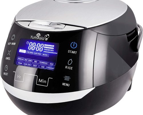 Yum Asia Sakura Rice Cooker with Ceramic Bowl and Micom Fuzzy Logic (YUM-EN15), 6 Rice Cooking Modes, 6 Multi-cooker Modes, Motouch LED Display, 1.5 Litre Capacity, 220-240V UK/EU Power